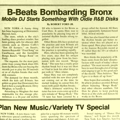B-Beats Bombarding Bronx Mobile DJ Starts Something With Oldie R&B Disks
