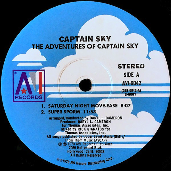Captain Sky ‎– The Adventures Of Captain Sky (1978)