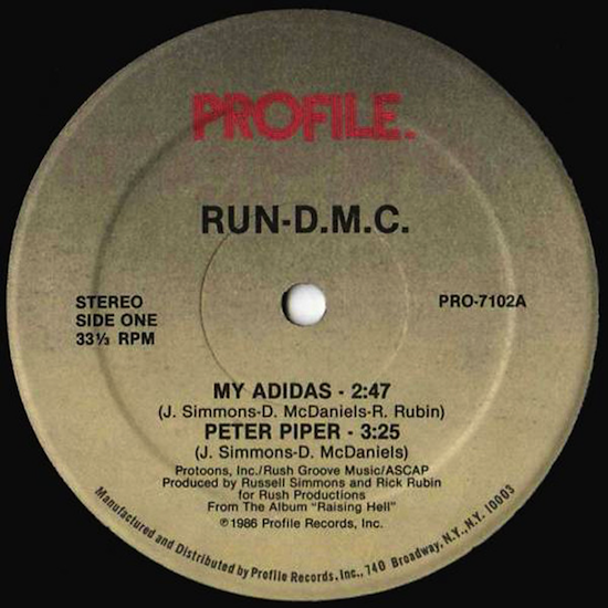 Run-D.M.C. ‎– My Adidas / Peter Piper (1986)