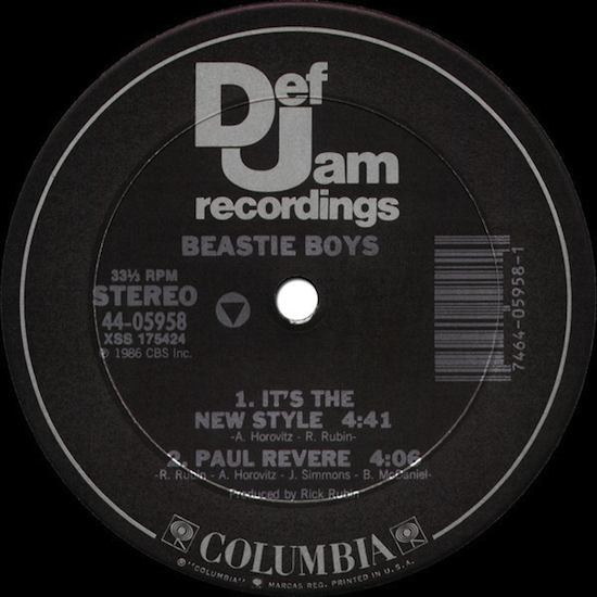 Beastie Boys ‎– It’s The New Style / Paul Revere (1986)