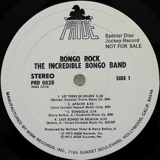 Apache - Michael Viner’s Incredible Bongo Band (Bongo Rock 1973)