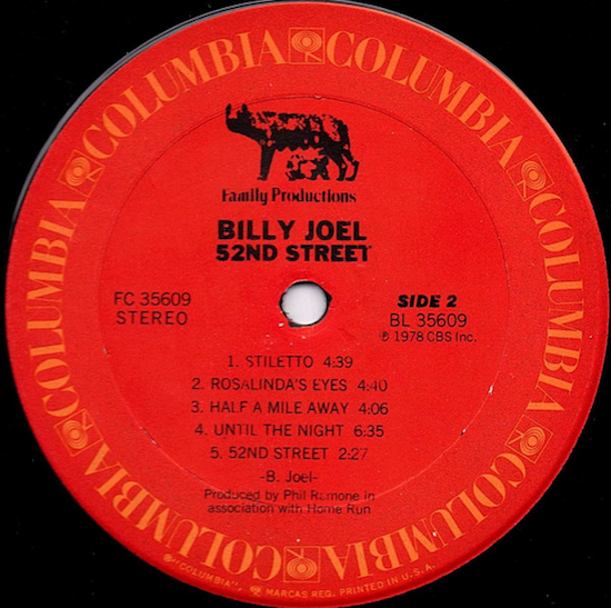 Billy Joel - Stiletto (52nd Street 1978)