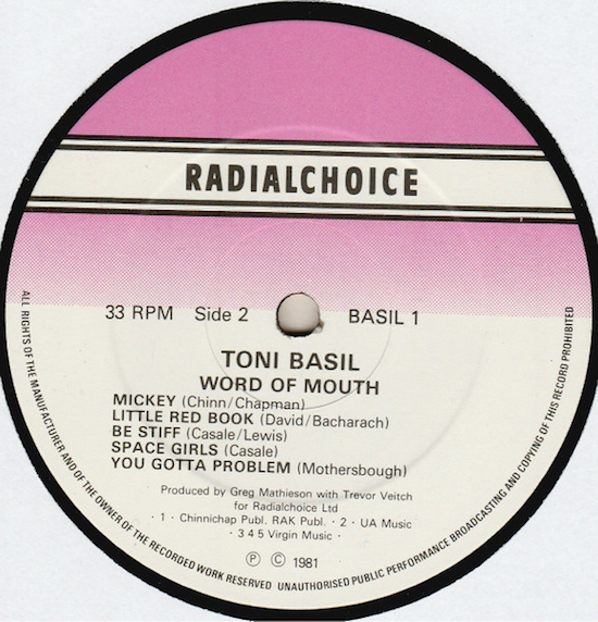 Mickey - Toni Basil (Word of Mouth 1981)