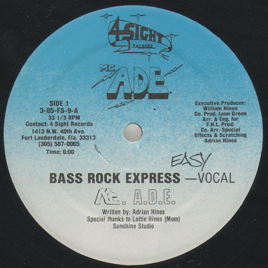 MC ADE – Bass Rock Express (1985)