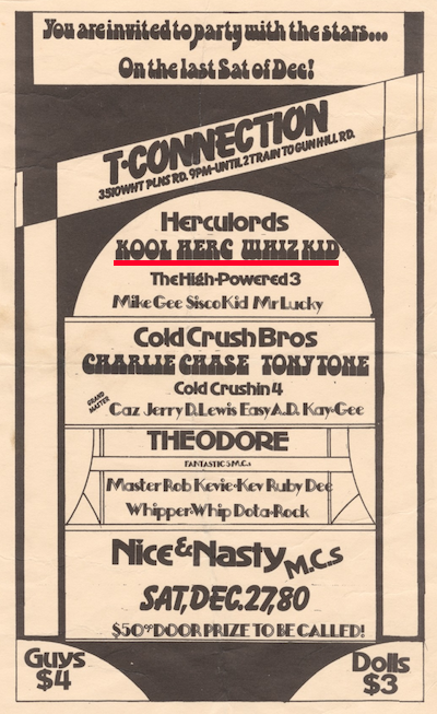T-Connection Hip Hop Party Flyers (1980,12,27)