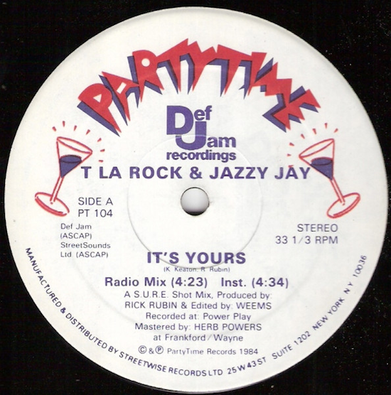 T La Rock and Jazzy Jay - It’s Yours (1984)