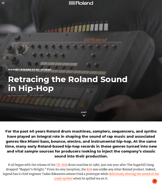 the Roland Sound in Hip-Hop