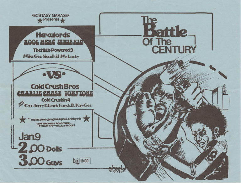 Kool Herc & Whiz Kid vs Charlie Chase & Tony Tone, Ecstasy Garage Disco, Jan. 9, 1981