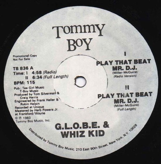 Play That Beat Mr. D.J. – G.L.O.B.E. & Whiz Kid (1983)