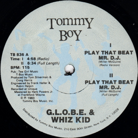Play That Beat Mr. D.J. – G.L.O.B.E. & Whiz Kid (1983)