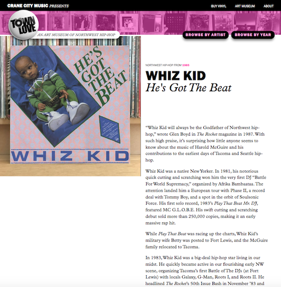 WHIZ KID – He’s Got The Beat : TOWN LOVE (Crane City Music)