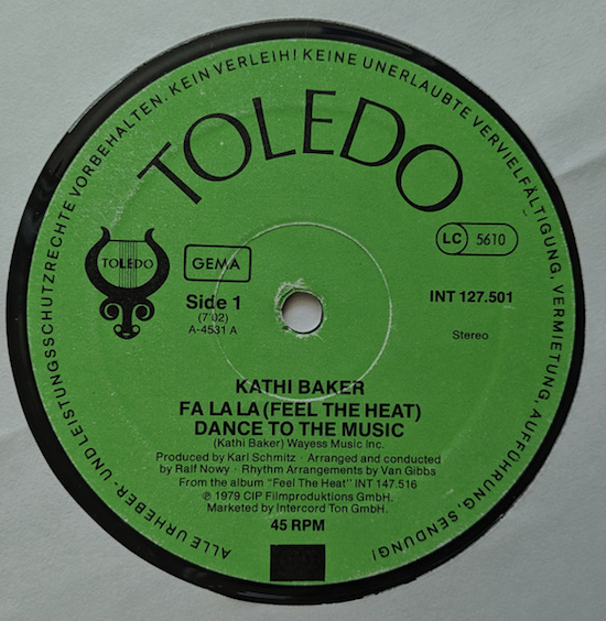 Kathi Baker – Fa La La (Feel The Heat) / Dance To The Music (1979)