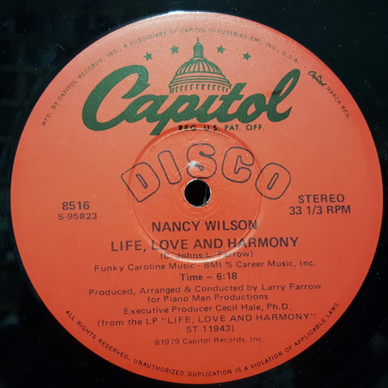 Nancy Wilson – Life, Love And Harmony (1979)
