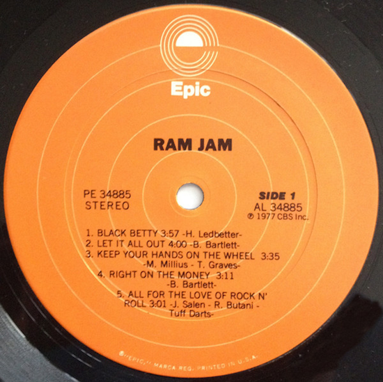 Ram Jam – Black Betty (Ram Jam 1977)