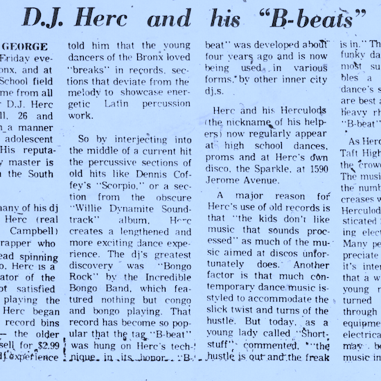 DJ Herc and his "B-beats"