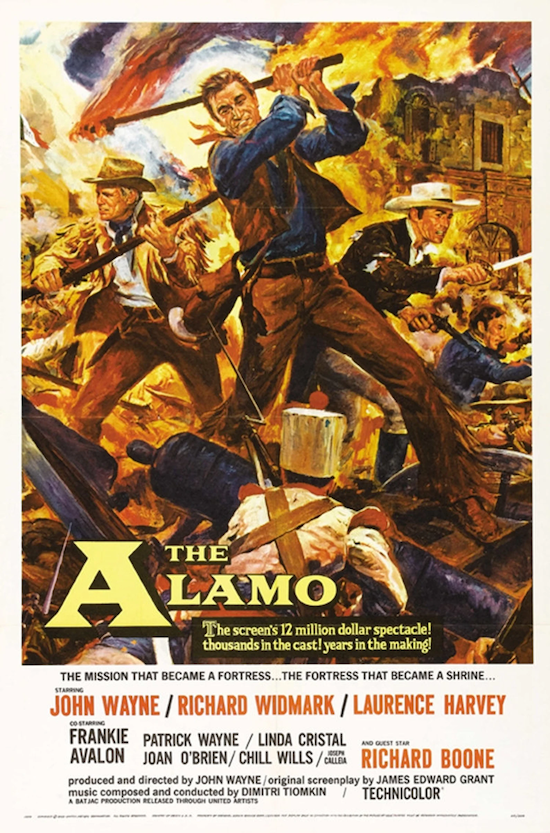 The Alamo (1960) John Wayne Richard Widmark movie poster
